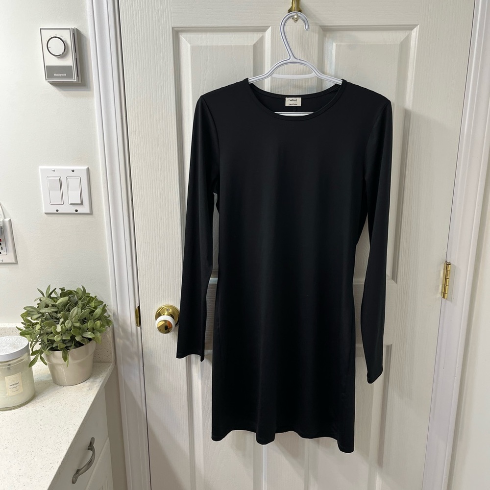 Black long sleeve Wilfred mini dress, size L